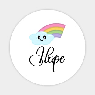 Hope with Kawaii Cute Rainbow Cloud Magnet